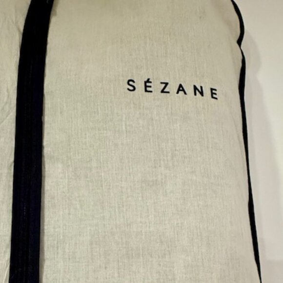 Sézane Isee Navy Faux Fur Coat - Picture 9 of 9